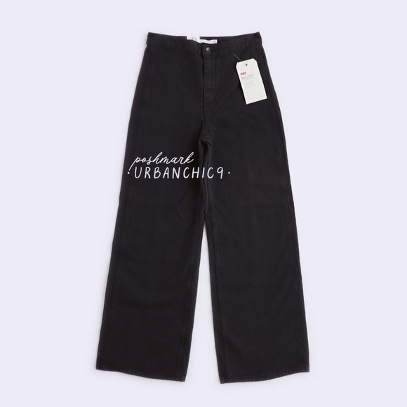 LEVI'S Wellthread Ribcage Wide Leg Jean Black 26 - Picture 3 of 11